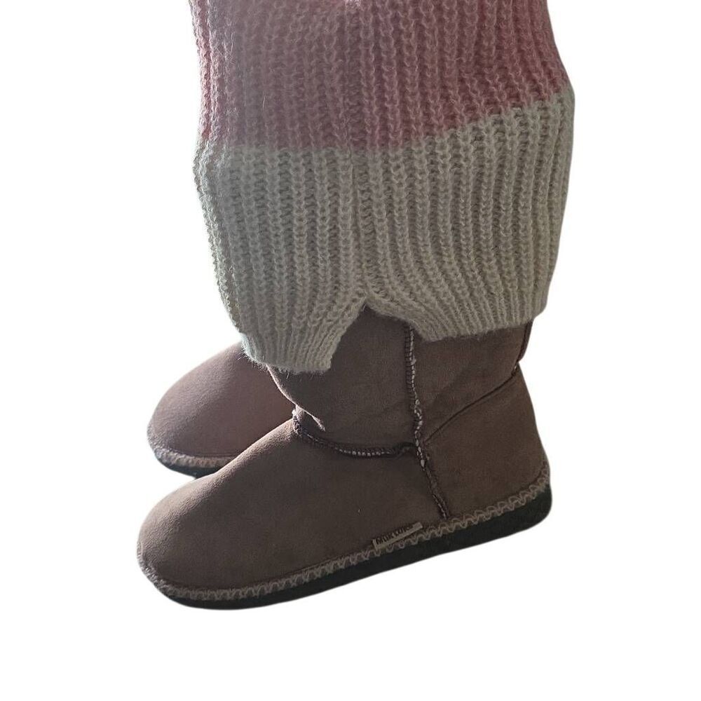 Muk Luks Women's Size 7 Sand Sweater Sock Top Jackie Boots